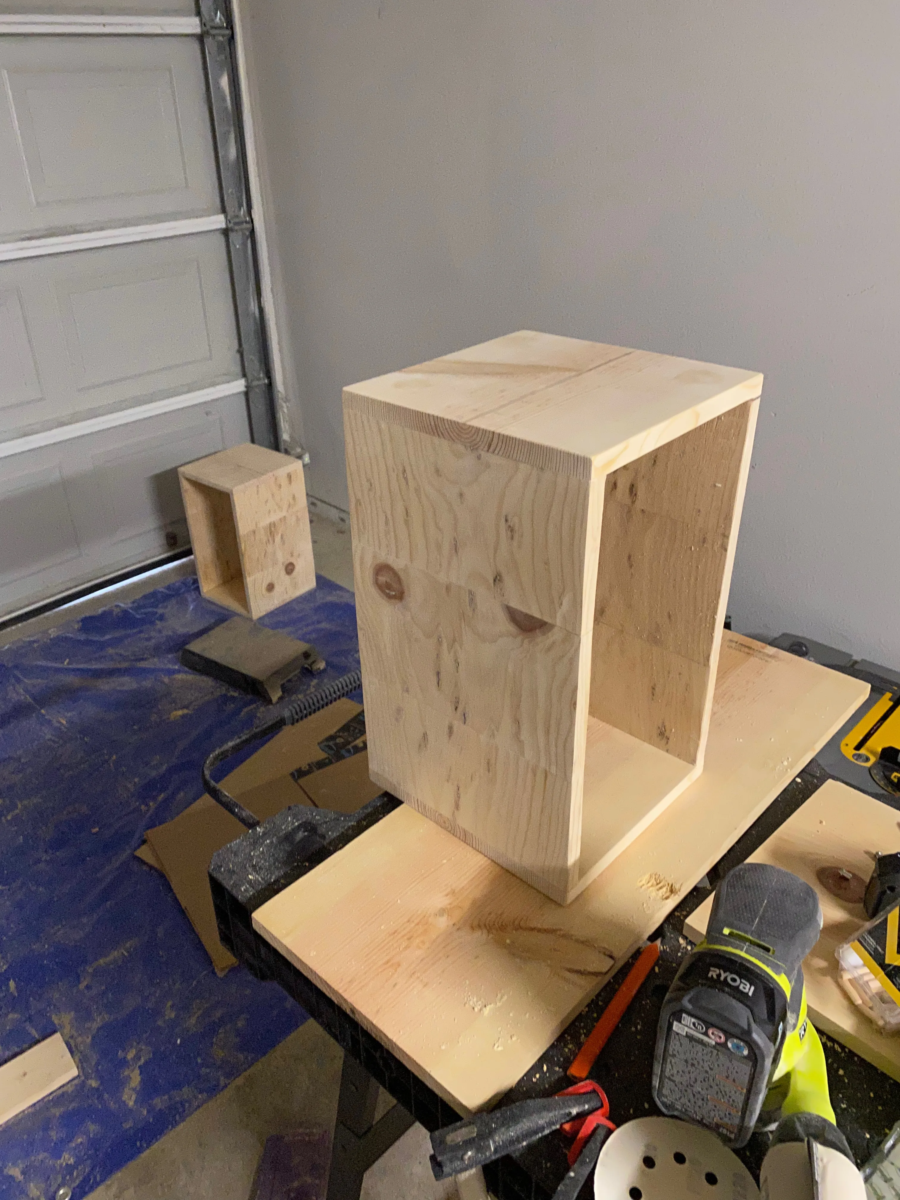 Testing assembly of un-stained wood