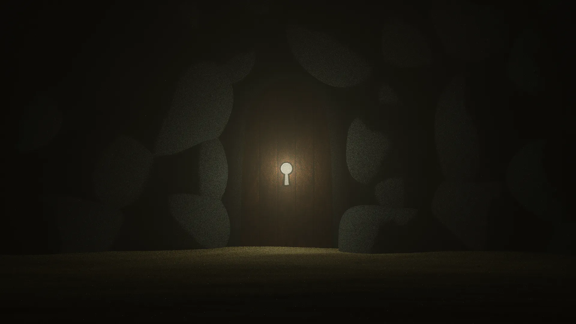 A render of the first key door from Kingdom Hearts.