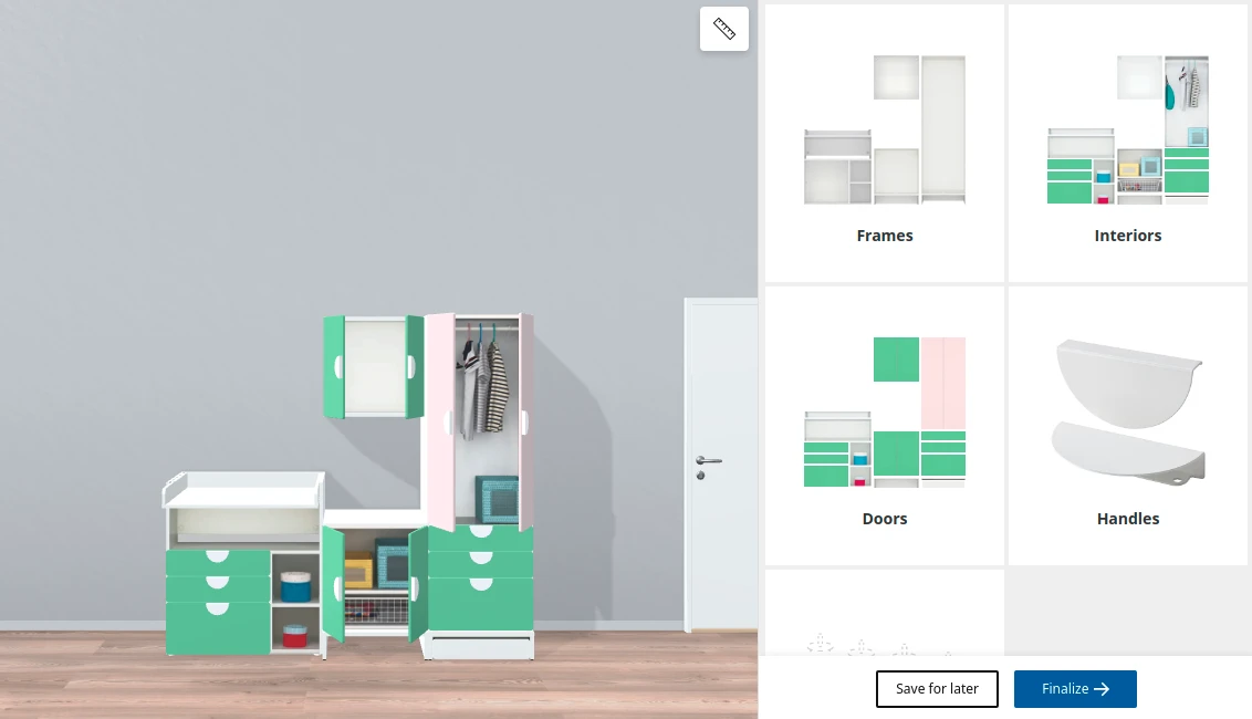 creating a furniture layout in the planner