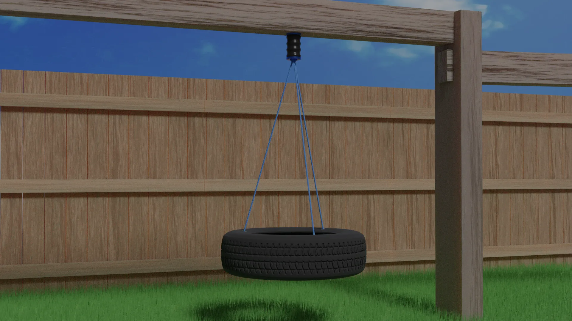 A render of the tireswing I grew up with.